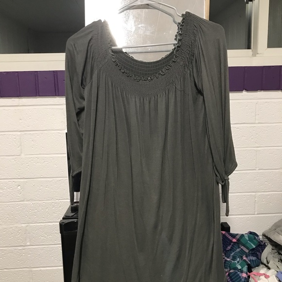 Green off the shoulder top or dress - Picture 2 of 2